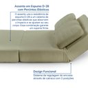 Ver imagem 7 de Sofá Cama sem Braço Reclinável Fold CabeCasa MadeiraOriginals Verde Bouclé Verde
