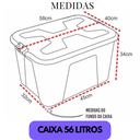 Ver imagem 4 de Caixa Organizadora Multiuso Plástica 56 Litros