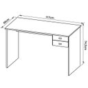 Ver imagem 3 de Mesa para Escritório Escrivaninha 2 Gavetas Nogal