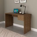Ver mais imagens de Mesa para Escritório Escrivaninha 2 Gavetas Nogal