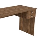 Ver imagem 7 de Mesa para Escritório Escrivaninha 2 Gavetas Nogal