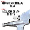 Pistola de Pintura Aerógrafo 0,5 MM 200ML Alumínio EVPPA200-PR EVALD - 5