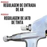 Pistola de Pintura Aerógrafo 0,5 MM 200ML Alumínio EVPPA200-PR EVALD - 8