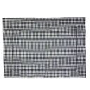 Ver imagem 2 de Jogo Americano p/ 2 Lugares em Algodão 44cm Xadrez Preto e Branco c/ Acabamento Bordado