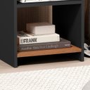 Ver imagem 3 de Mesa de Cabeceira 2 Prateleiras Dubai Preto/freijó