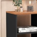 Ver imagem 2 de Mesa de Cabeceira 2 Prateleiras Dubai Preto/freijó