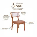 Ver imagem 6 de Kit 4 Cadeiras de Jantar Madeira Maciça Rattan Natural Estofadas Siena Espresso Móveis