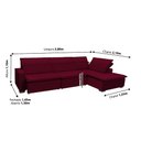 Ver imagem 2 de Sofá Istambul 3.80x2.10m Retrátil e Reclinável com Chaise - Vinho