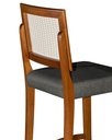Ver imagem 6 de Kit 3 Banquetas Alta Roma Rattan Luxo Balcão Sacada Pés em Madeira Maciça Premium Banco Cor Cinza