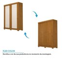 Ver imagem 5 de Guarda-roupa Infantil 2 Portas de Correr 100% MDF 140cm Lunara Espresso Móveis