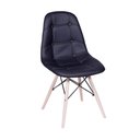 Ver imagem 3 de Conjunto Mesa Eames Eiffel Redonda Vidro 90cm + 4 Cadeiras Eames Dsw Botonê - Preta