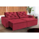 Ver imagem 1 de Sofá Munique 6 Lugares 2,90cm Retrátil e Reclinável- de Casa Décor e Estofados. Cor:vermelho:vermelh