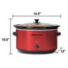 Elite Gourmet Panela Slow Cooker Cerâmica Xl 8.5qt com Tampa de Vidro (vermelho) - 7