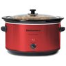 Elite Gourmet Panela Slow Cooker Cerâmica Xl 8.5qt com Tampa de Vidro (vermelho) - 1