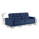 Ver imagem 3 de Sofá 3 Lugares 210cm Ivory Azul Marinho