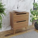 Ver imagem 6 de Gabinete para Banheiro 60 Cm com 2 Gavetas Bn3639 Amendoa Tecno Mobili