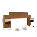 Ver imagem 2 de Cabeceira Extensiva Master Casal Queen Benetil Móveis Cinamomo Off