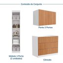 Ver imagem 5 de Guarda Roupa Planejado 4 Portas 3 Gavetas 4 Peças Hera CabeCasa MadeiraOriginals Algodão/Louro