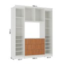 Ver imagem 3 de Guarda Roupa Planejado 4 Portas 3 Gavetas 4 Peças Hera CabeCasa MadeiraOriginals Algodão/Louro