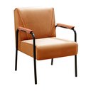 Ver imagem 1 de Poltrona Decorativa Jade para Sala de Estar, Recepção - Veludo Terracota