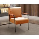 Ver imagem 3 de Poltrona Decorativa Jade para Sala de Estar, Recepção - Veludo Terracota