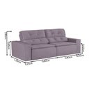 Ver imagem 3 de Sofá 3 Lugares 210cm Ivory Rosa Rosê