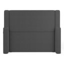 Ver imagem 1 de Cabeceira Estofada Duetto para Cama Box King 195cm com Porta Copo Bouclê Cinza Escuro - Desk Design
