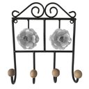 Ver imagem 6 de Cabide Rosas Pequenas Artesanal Em Ferro Para Banheiro Libertas Rosas Artesanato Branco