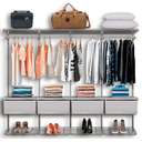 Ver imagem 1 de Guarda Roupa Closet Aramado Modulado Gaveta MDF 2,50m - Branco