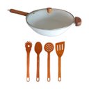 Ver imagem 1 de Frigideira Wok Funda Antiaderente Marmorizado Talher 05 28cm