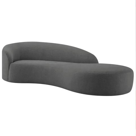 Divã Recamier Orgânico França 180cm Lado Direito Linho