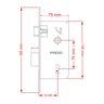 Fechadura Interna Pado Ascot Cromado 55mm - 2
