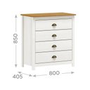 Ver imagem 3 de Comoda 4 Gavetas 80 x 85cm Topazio Finestra