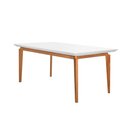 Ver imagem 1 de Mesa de Jantar 4 Lugares Imbuia Tampo Branco 1,1m - Zotz