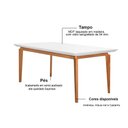 Ver imagem 3 de Mesa de Jantar 4 Lugares Imbuia Tampo Branco 1,1m - Zotz
