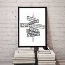 Ver imagem 1 de Quadro Decorativo Moda Fashion- Placas 24x18cm - com Vidro:madeira Preta