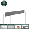 Rodapé de PVC 7cmx15mmx2,40m Master 6 UN AZN - Cinza - 6