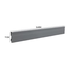 Rodapé de PVC 7cmx15mmx2,40m Master 6 UN AZN - Cinza - 5