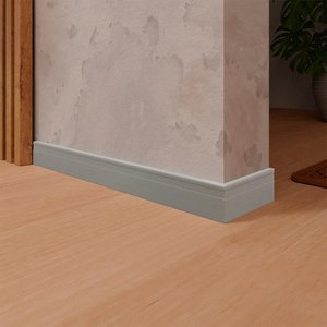 Rodapé de PVC 7cmx15mmx2,40m Master 6 UN AZN - Cinza