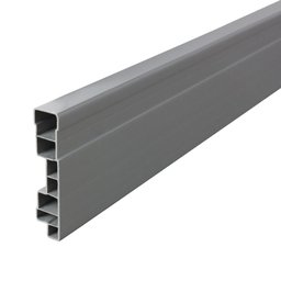 Rodapé de PVC 7cmx15mmx2,40m Master 6 UN AZN - Cinza - 2