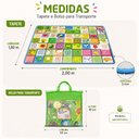 Ver imagem 4 de Tapete Infantil Termico Gigante 2m Tatame Dobravel Impermeavel Educativo Bebe com Bolsa Transporte P