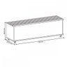 Banco Baú Luca Mdp/mdf com Porta Basculante 6 Pés Rodízios Branco Casa D - 4