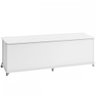 Banco Baú Luca Mdp/mdf com Porta Basculante 6 Pés Rodízios Branco Casa D - 2