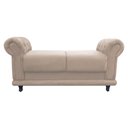 Ver imagem 1 de Recamier Barcelona Namoradeira Suede Bege D'Rossi