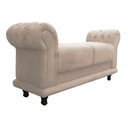 Ver imagem 3 de Recamier Barcelona Namoradeira Suede Bege D'Rossi