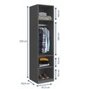 Ver imagem 1 de Guarda Roupa Modulado 1 Porta com Cabideiro Free 