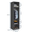 Ver imagem 1 de Guarda Roupa Modulado 1 Porta com Cabideiro Free 