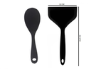 Ver imagem 3 de Duas Peças - Espátula Larga e Colher de Silicone Maciço Preto Unyhome