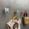 5 Ganchos de Parede Laço Infantil Decoração Delicado Bebê:azul - 2