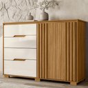 Ver imagem 2 de Cômoda Texas - 4 Gavetas 2 Portas Ripado 147cm Mdp - Moval